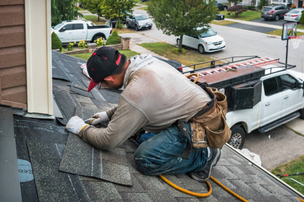 Professional Flat Roof Repair technician working in Saint Henry, OH